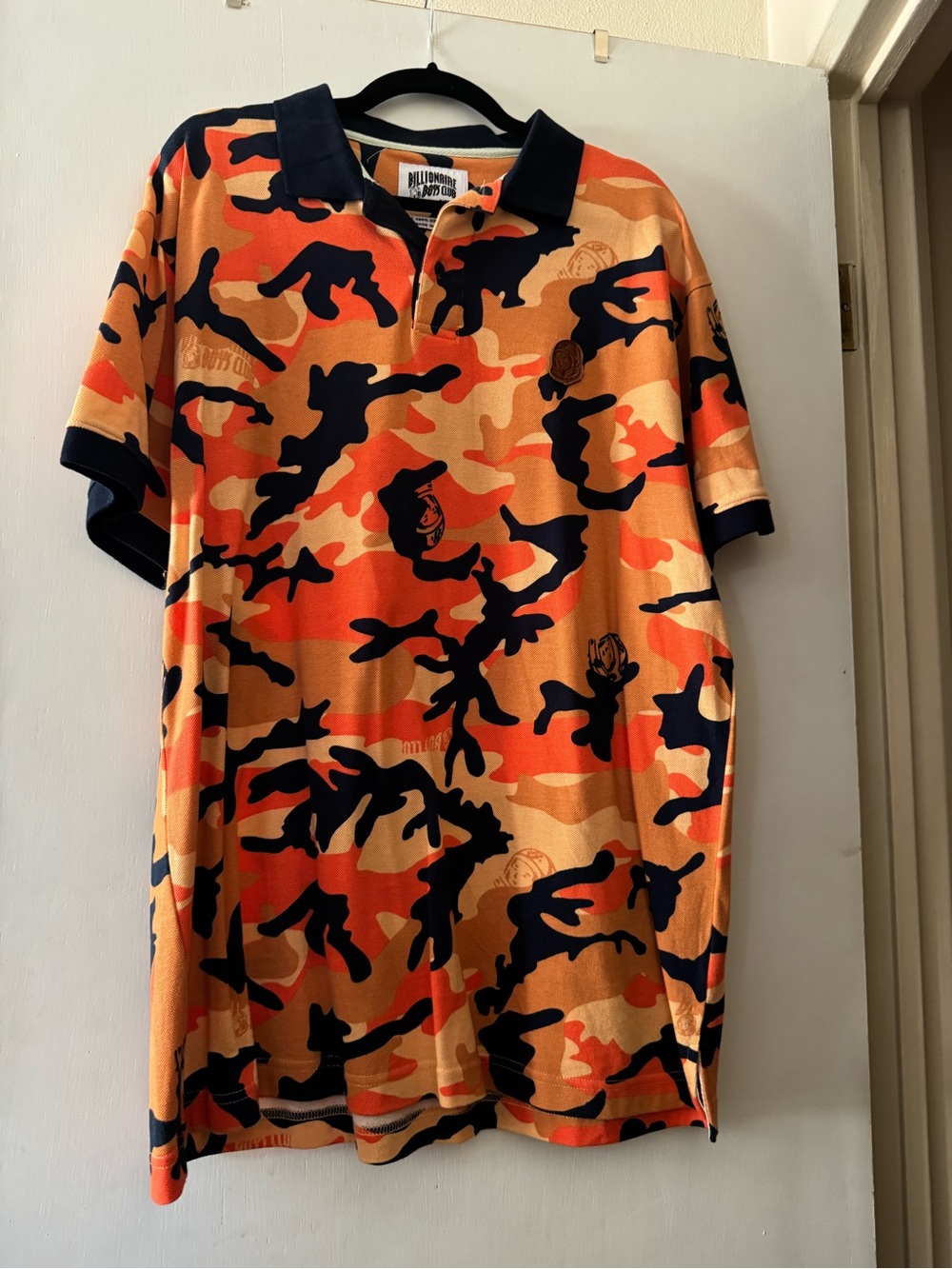 Billionaire Boys Club Orange & Navy Camo Polo